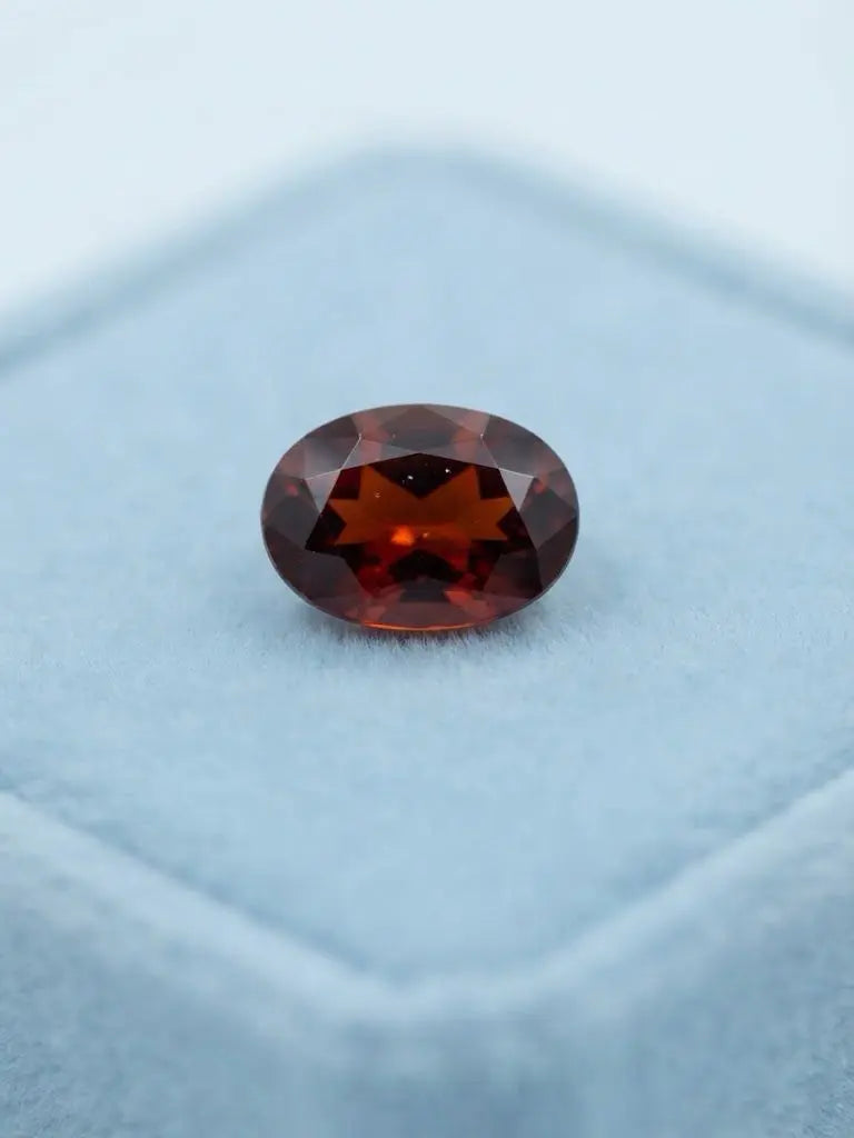 Natural Quality 1 Garnet Gemstones From Brazil, Dimension 6 x4 mm, Weight 0.55 Ct, Shape Oval Cut, GEM-ABC-305